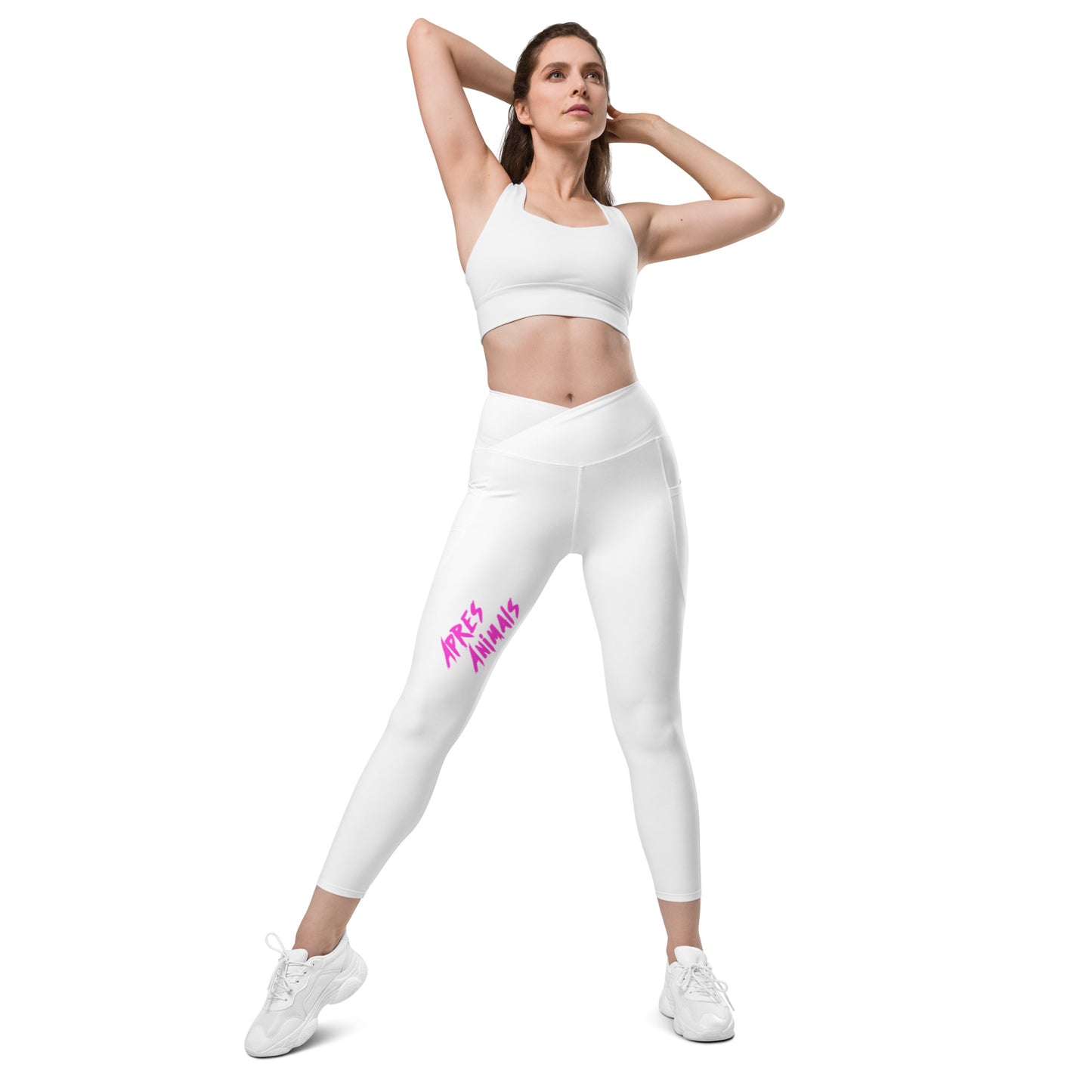 Crossover leggings with pockets